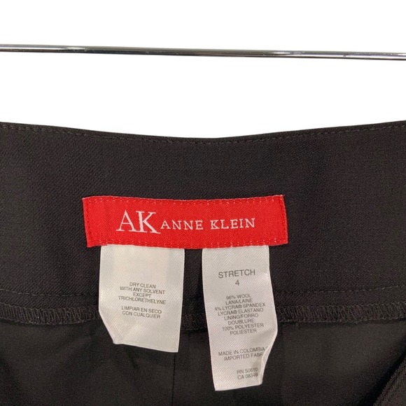 Anne Klein Dress Pants Brown Size 4 Wool Blend Stretch Straight Leg Lined Office - Picture 5 of 6